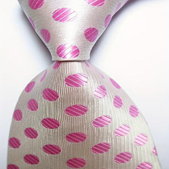 Men's Dot Tie Polyester Woven Necktie