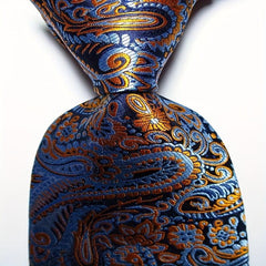 Paisley Tie Golden Pink Red Floral Neckties Business Outfit For Men