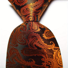 Plaid Striped Tie Men's 9 91 Cm Necktie Set Golden Brown Pink Jacquard