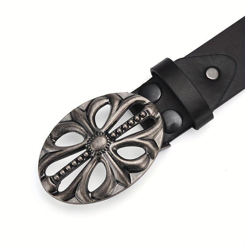 Men's Boho Skeleton Head Buckle Belt