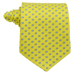 Men's Yellow Plaid Checks Classic Necktie for Business & Social Occasions