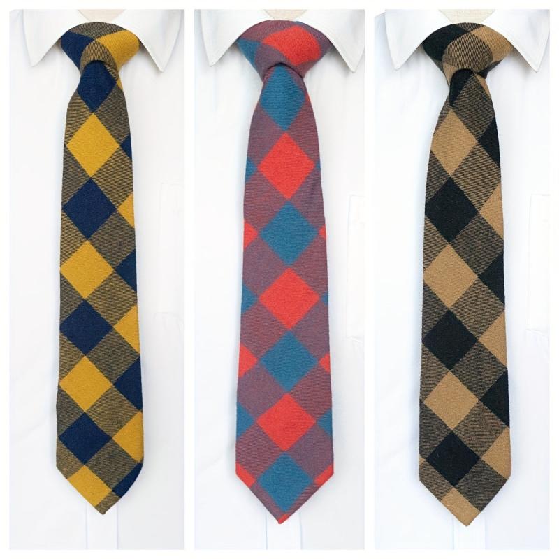 Men's Plaid Tie for Daily Business Party