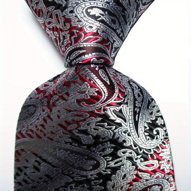 Men's Paisley Tie Floral Neckties For Wedding Party Meeting Business Outfit