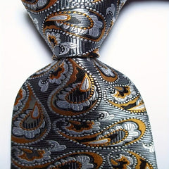 Men's Paisley Tie Floral Neckties For Wedding Party Meeting Business Outfit