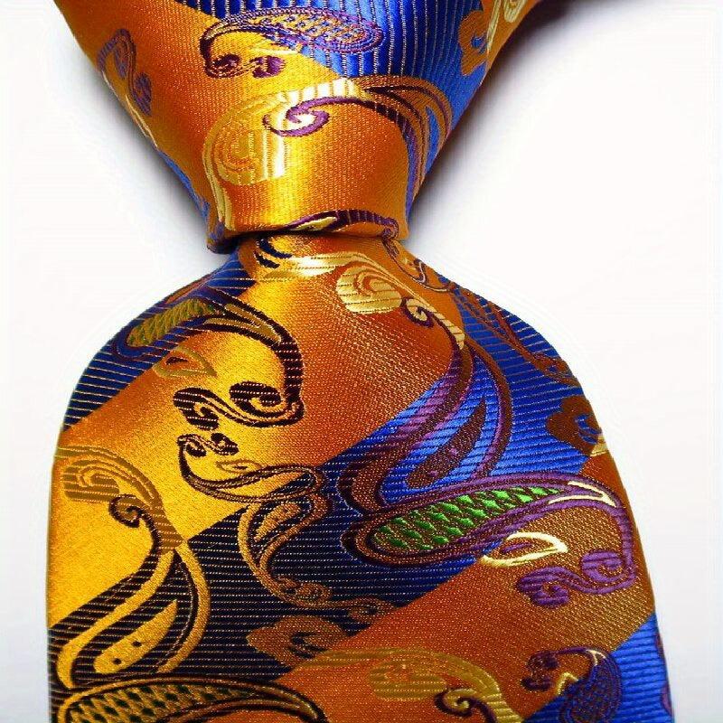 Men's Paisley Tie Floral Neckties For Wedding Party Meeting Business Outfit