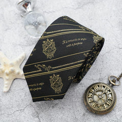 Rose Print Men's Business Casual Tie Bow Tie