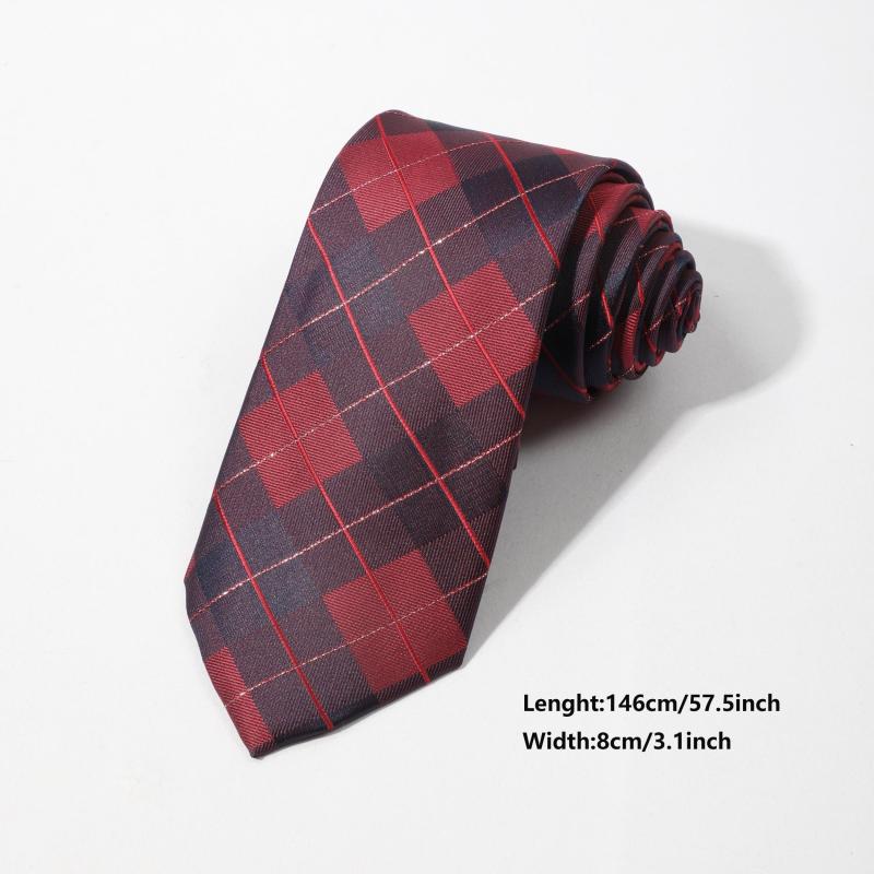 Men's Plaid Stripe Business Necktie