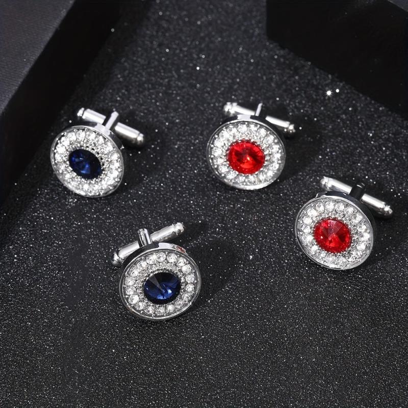 Artificial Diamond Crystal Cufflinks French Cuff