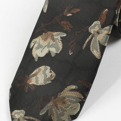 Yellow Flower Tie For Men
