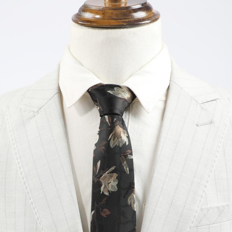 Yellow Flower Tie For Men