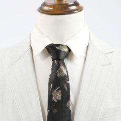 Yellow Flower Tie For Men