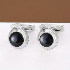 Round Shirt Cufflinks Business Classic Closure Buckle