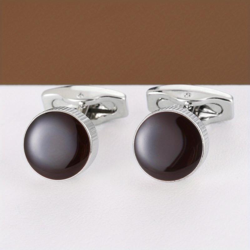Round Shirt Cufflinks Business Classic Closure Buckle