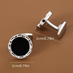 Round Shirt Cufflinks Business Classic Closure Buckle
