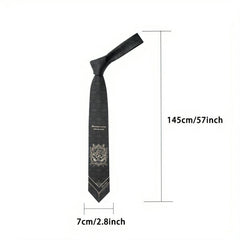 Vintage Pattern Men's Tie Dark Print Hand Beaten Ties