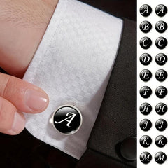 Men's Silver Letter C Cufflinks for Gentlemen's Shirt Wedding