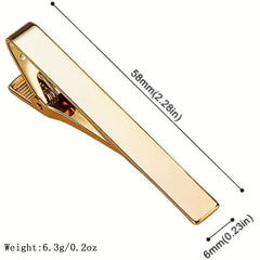 3 Pack Classic Tie Clip Silver Golden Necktie Tie Bar Pinch Cl