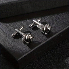 Fried Dough Twists Cufflinks Sleeve Nails for Men's Shirts