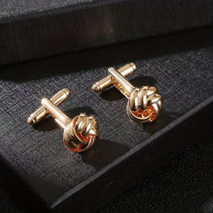 Fried Dough Twists Cufflinks Sleeve Nails for Men's Shirts