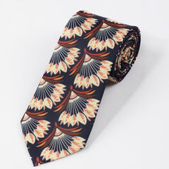 Multicolor Feather Shell Pattern Tie For Men