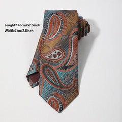 Men's Ethnic Style Cashew Flower Pattern Necktie