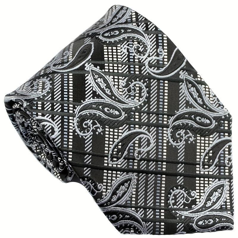 Classic Striped Plaid Paisley Jacquard Men's Tie Necktie
