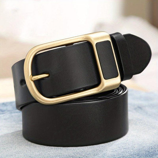 Men's Leather Belt Pin Buckle Casual Business Pants Belt