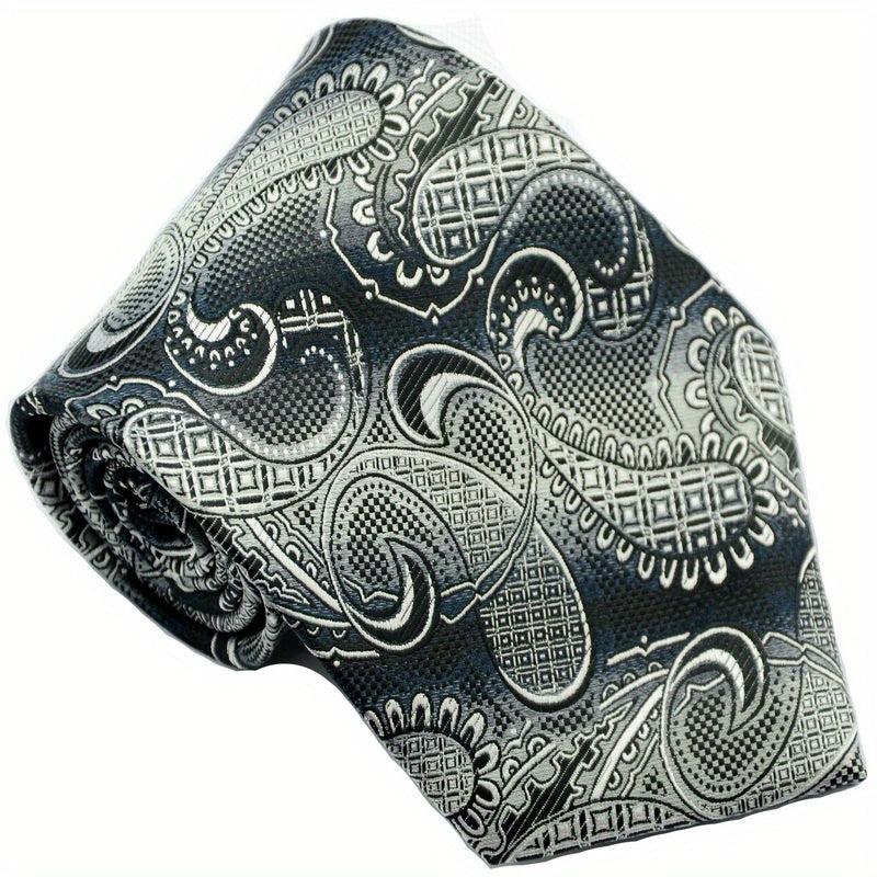 Men's Golden Floral Necktie Classic Print 9.4 cm
