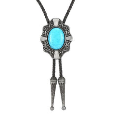 Novelty Metal Necktie Necklace Youth Casual Geometric Lace Bolo Necktie Necklace