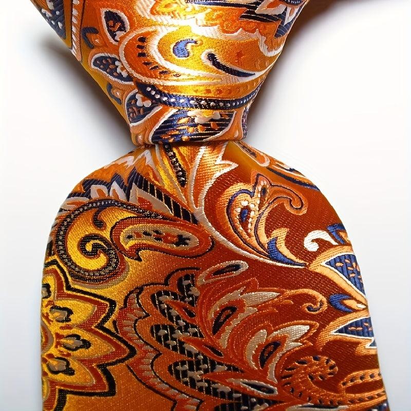 Men's Paisley Tie Floral Necktie Wedding Business Outfit
