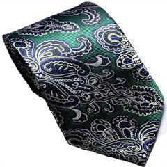 Men's Plaid Floral Pattern Neckties Wedding Party Business Outfit