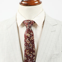 Men's Retro Flowers Pattern Necktie