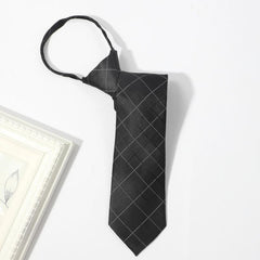 Men's Lazy Zipper Easy Pull Business Tie