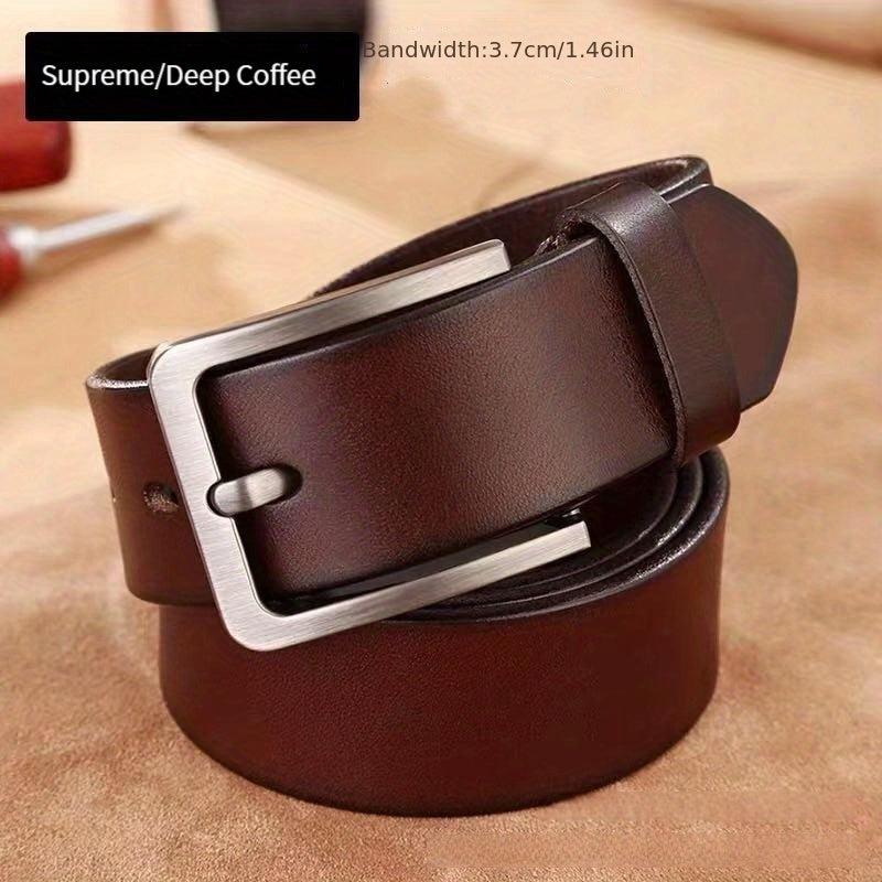 Pin Buckle Leather Belt Vintage Casual Middle aged Youth Leather Belt For Men