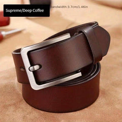 Pin Buckle Leather Belt Vintage Casual Middle aged Youth Leather Belt For Men