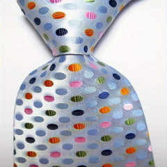 Men's Classic Printed Dot Tie Red Green Business Wedding Party Tie