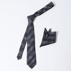 Cashew Stripe Ethnic Style Tie Pocket Square Set