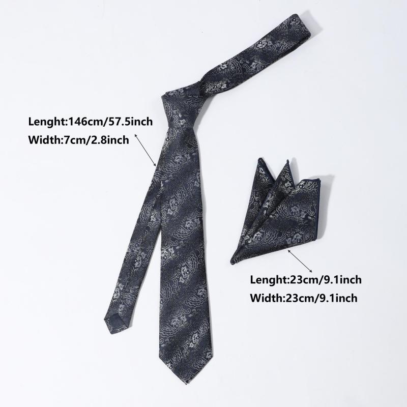 Cashew Stripe Ethnic Style Tie Pocket Square Set