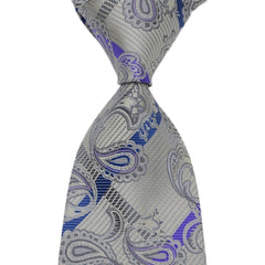 Men's Striped Floral Jacquard Necktie Business Wedding Party Necktie Gift