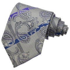 Men's Striped Floral Jacquard Necktie Business Wedding Party Necktie Gift