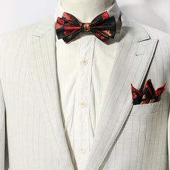 Men's Striped Floral Jacquard Necktie for Wedding Party Gift