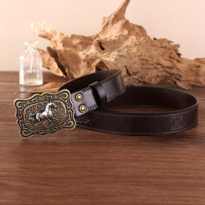 Men's Retro Horse Buckle Belt Casual Business Belts