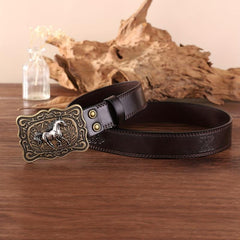 Men's Retro Horse Buckle Belt Casual Business Belts