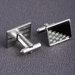 2pcs Rectangular Cufflinks for Men and Women