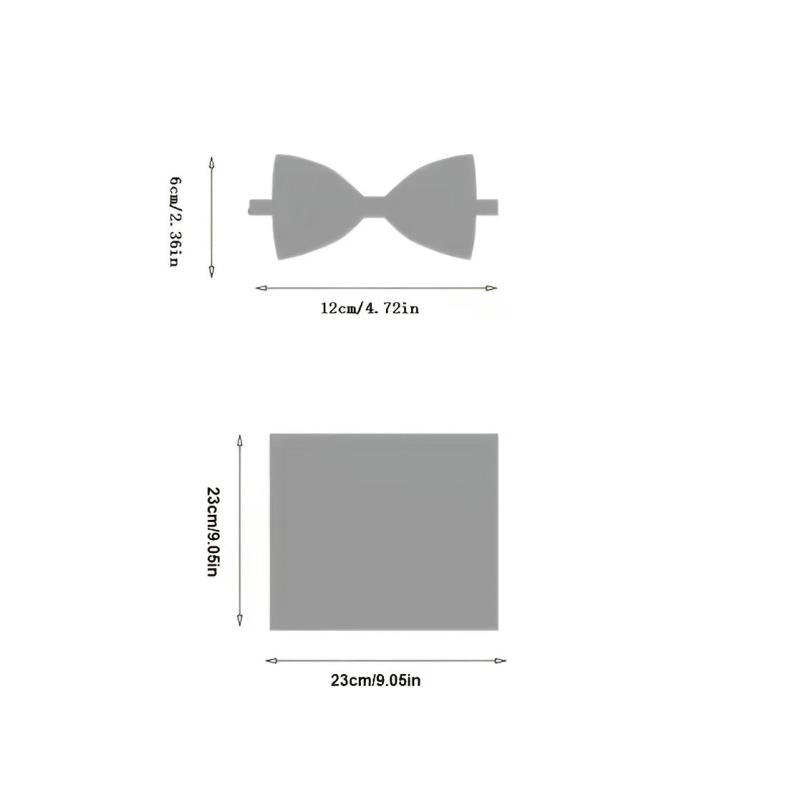 Men's Cotton Bow Tie & Pocket Square Box Set