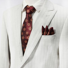 2pcs Men's Suit Business Wedding Tie Pocket Towel Set