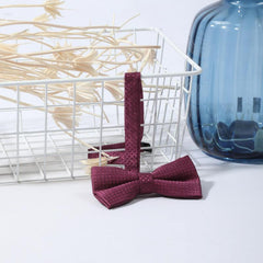 Men's Golden Dot Plaid Bow Tie