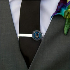 Men's Tryzub Ukraine Tie Clip For Clothing Match