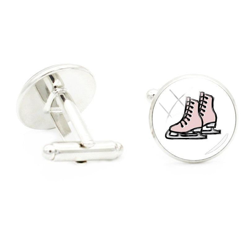 Skating Sport 16mm Glass Cufflinks For Men