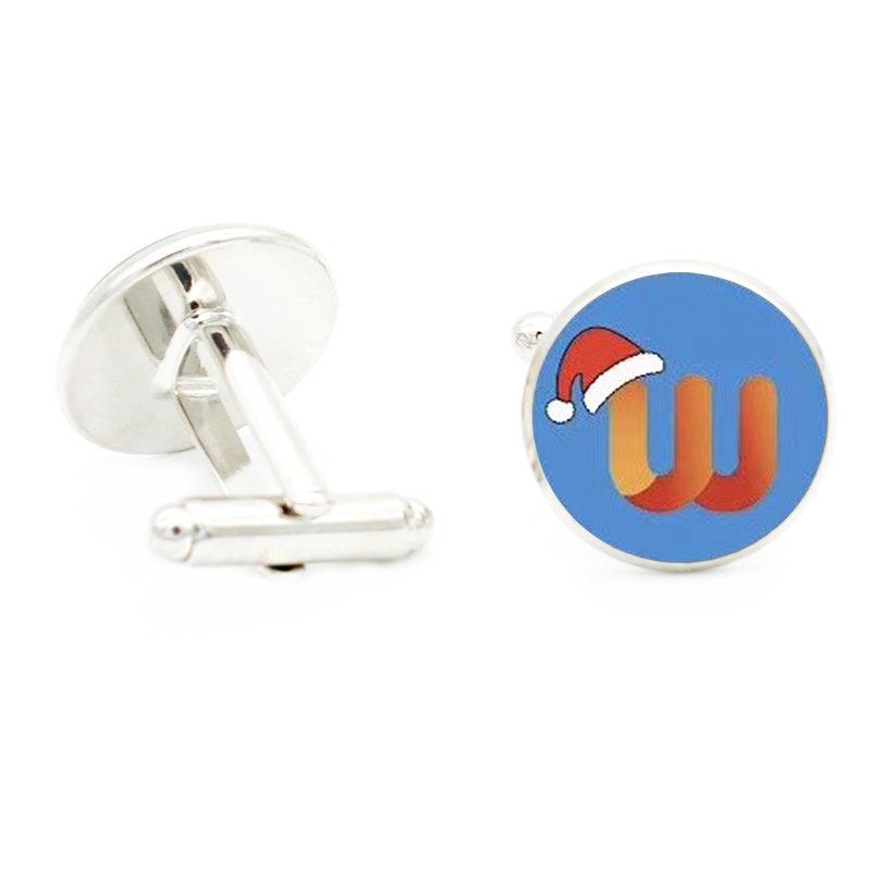 Christmas Hat Cufflinks for Men Suit Shirt Cuff Link Jewelry